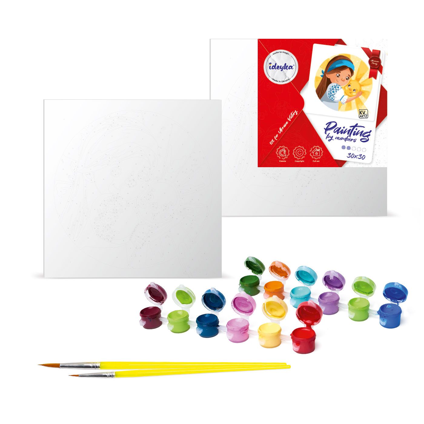 Schilderen op Nummer – Mozaïek Vogel met Bloesem – 30x30