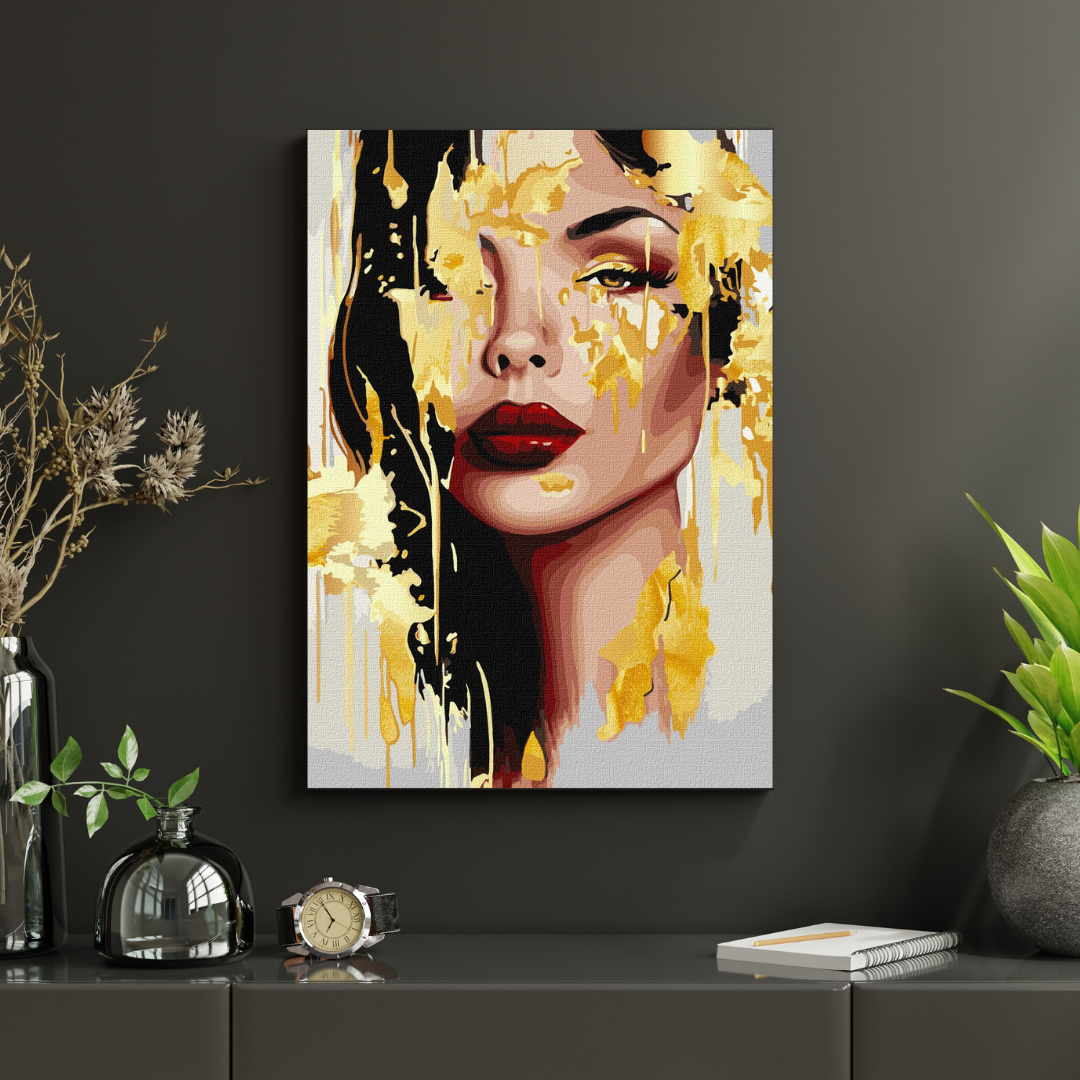 Schilderen op Nummer – Vrouwelijke Gouden Schoonheid – 40x50