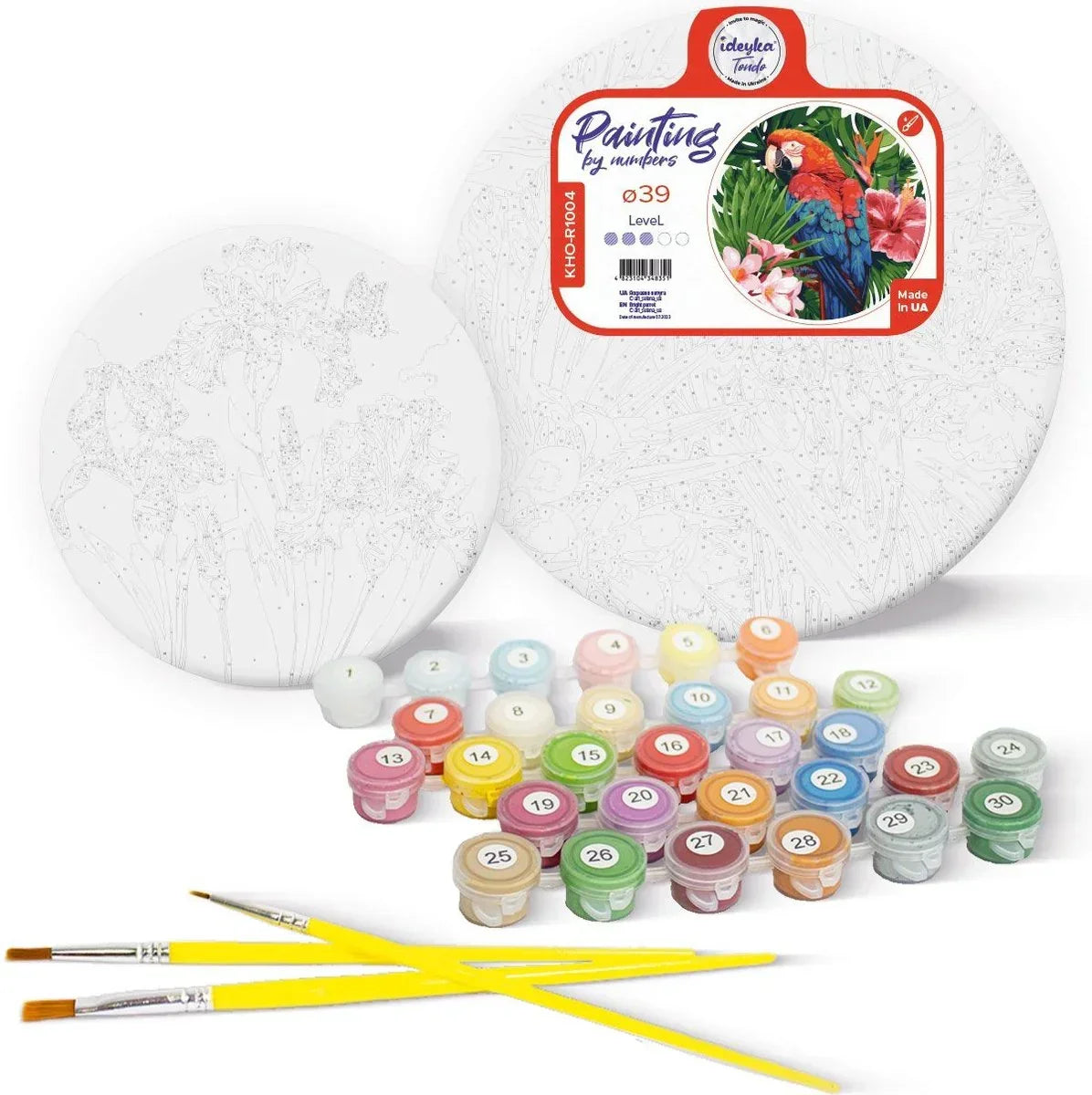 Schilderen op nummer - Tropische Flamingo's - Ø39