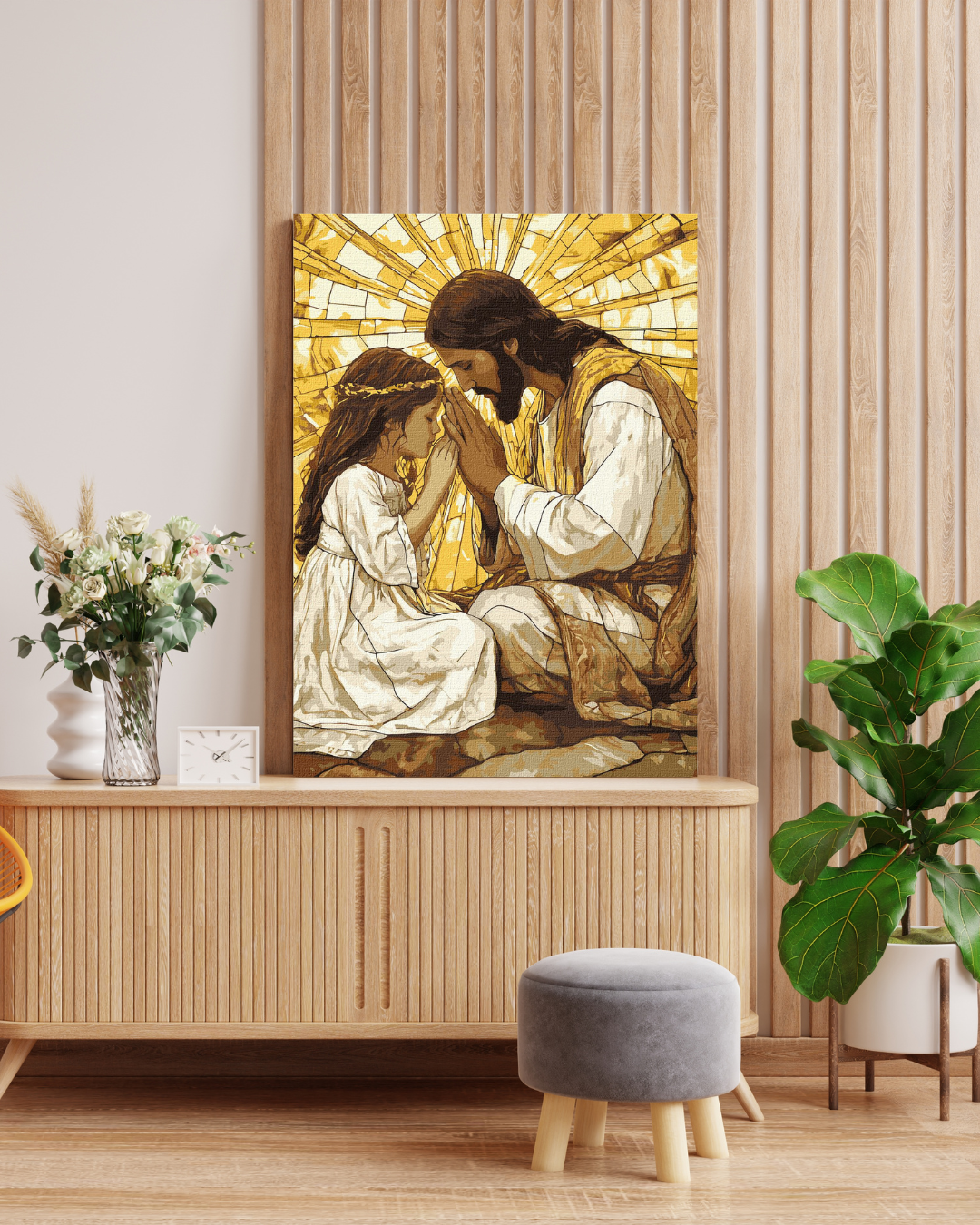 Schilderen op Nummer – Jezus met Kind – 40x50