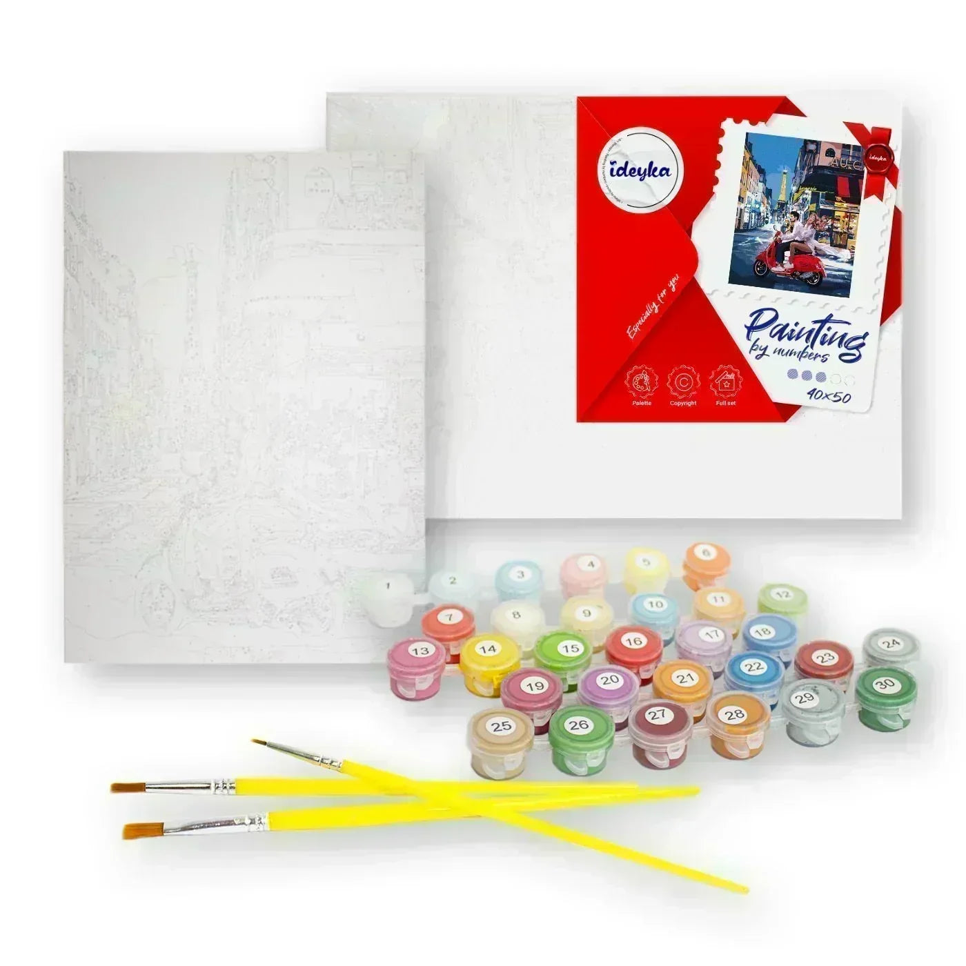 Schilderen op nummer - Baby in Droomhuisje onder de Sterrenhemel - 40x50 cm