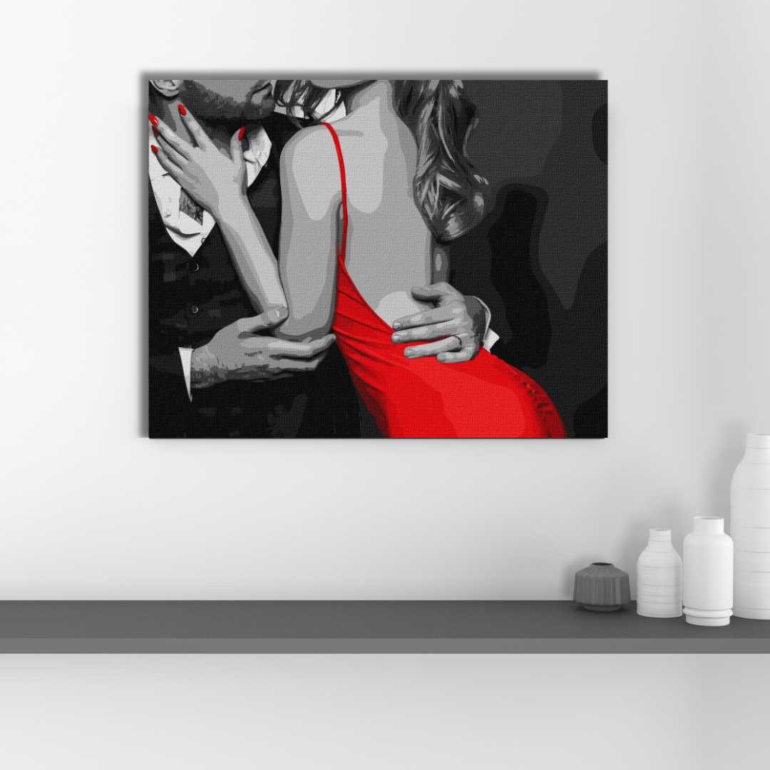 Schilderen op Nummer – Passie in Rood – 40x50 cm