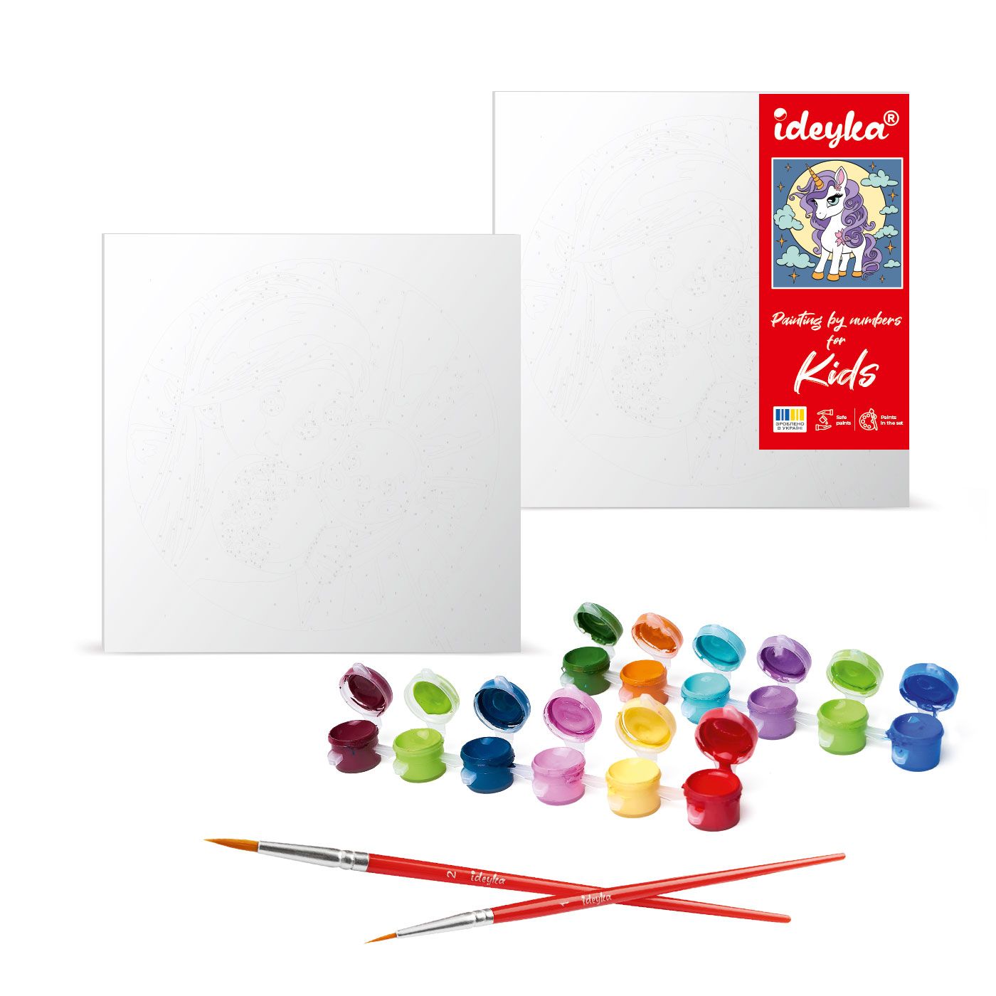 Schilderen op Nummer – Vrolijke Dino – 25x25